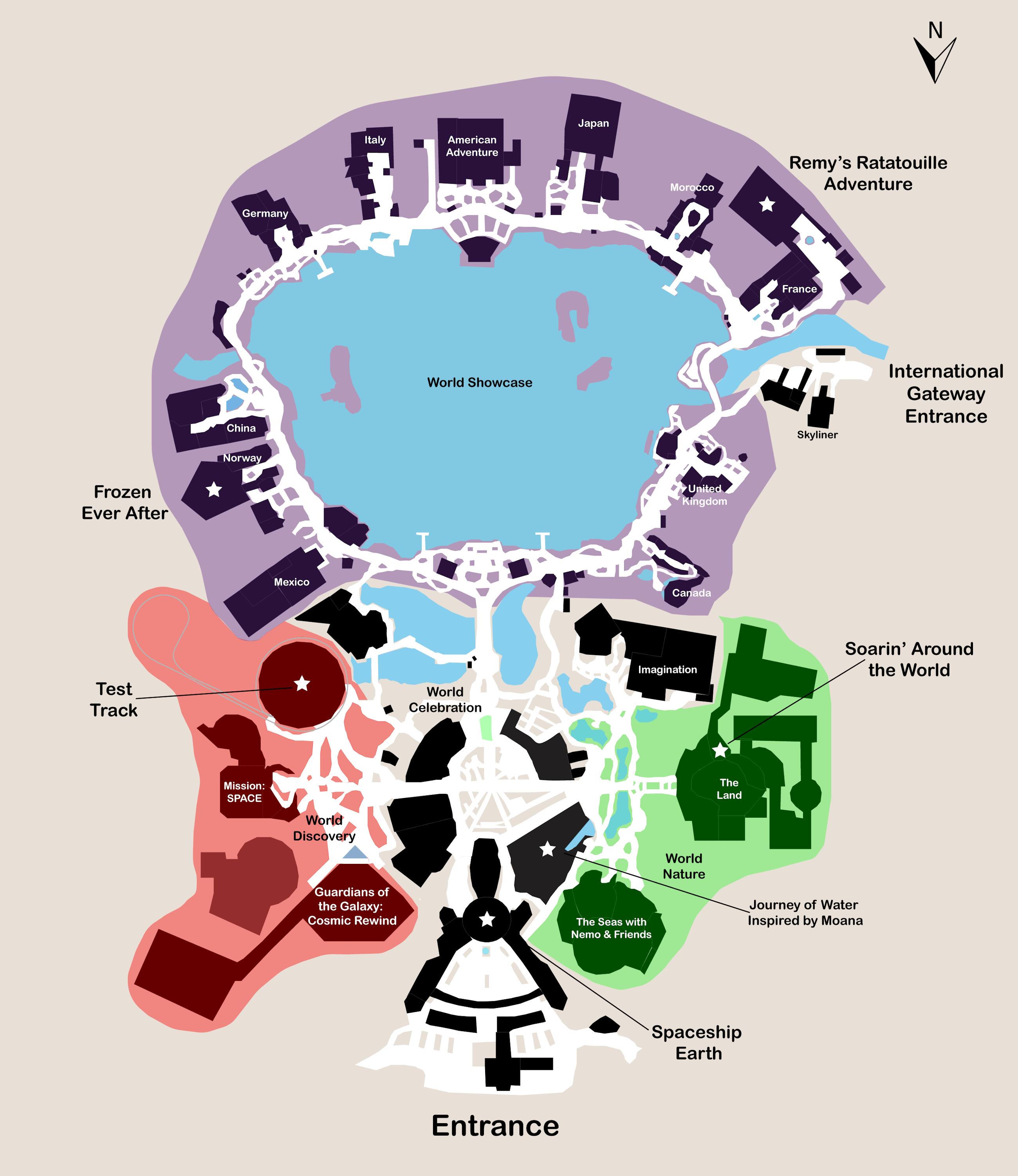 EPCOT Park Map
