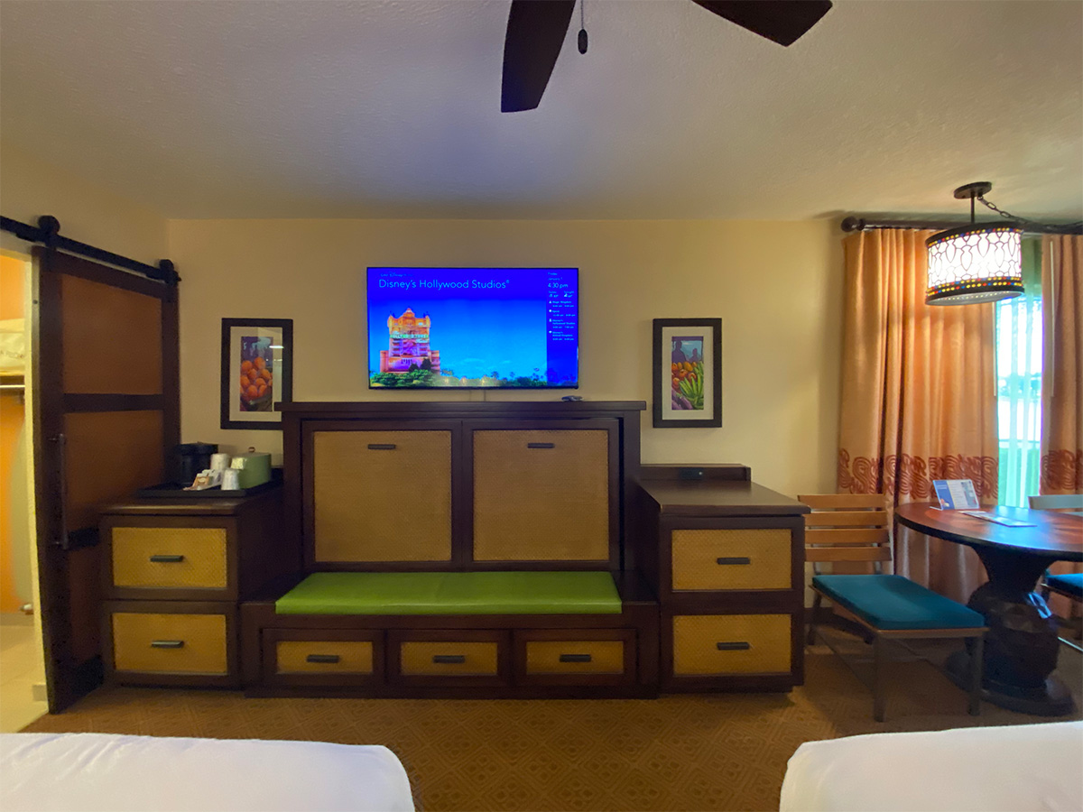 Caribbean Beach Resort Dresser, TV and Fold Down Bed