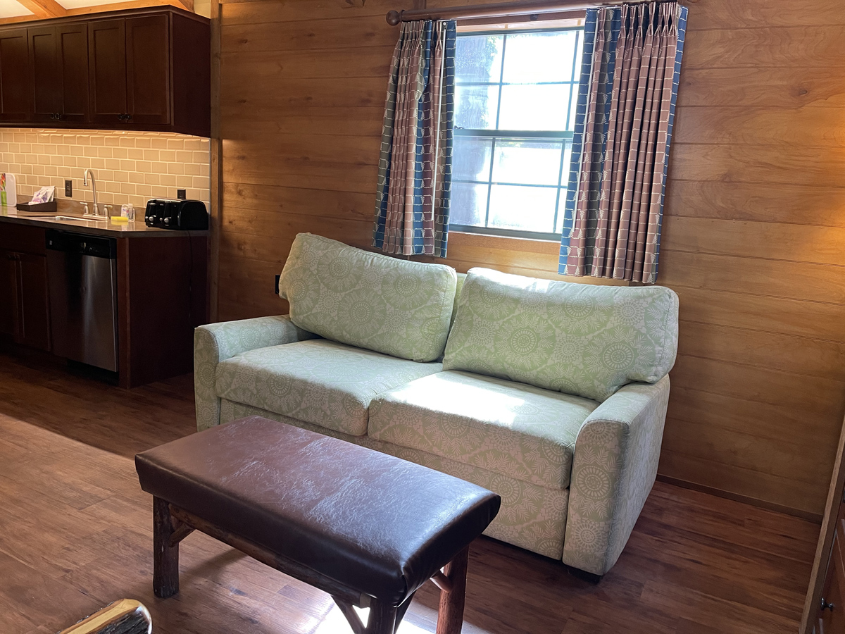 Fort Wilderness Cabin Living Room Couch