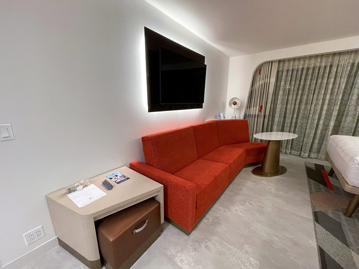 Contemporary Resort Couch and TV