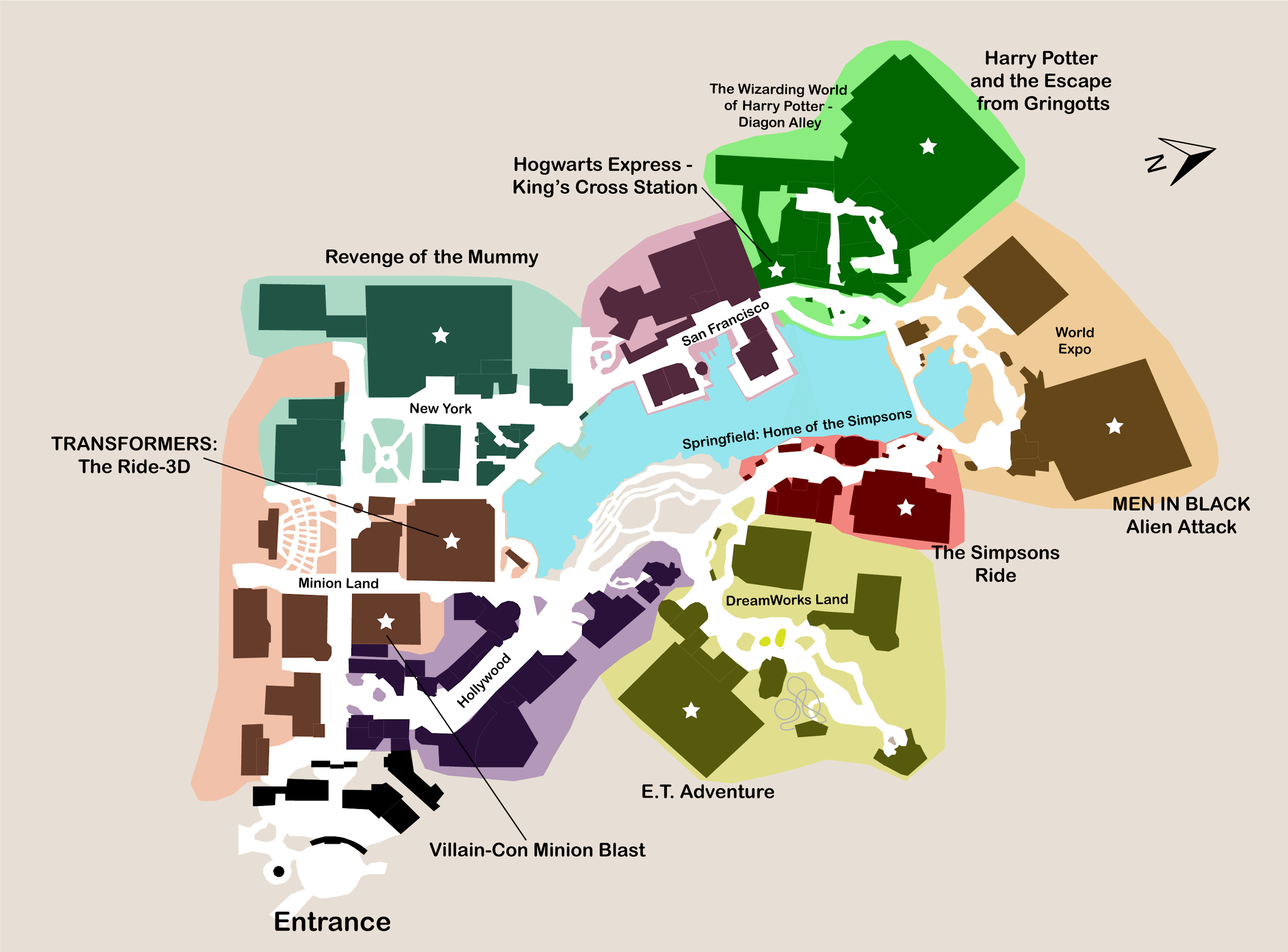 Universal Studios Florida Park Map