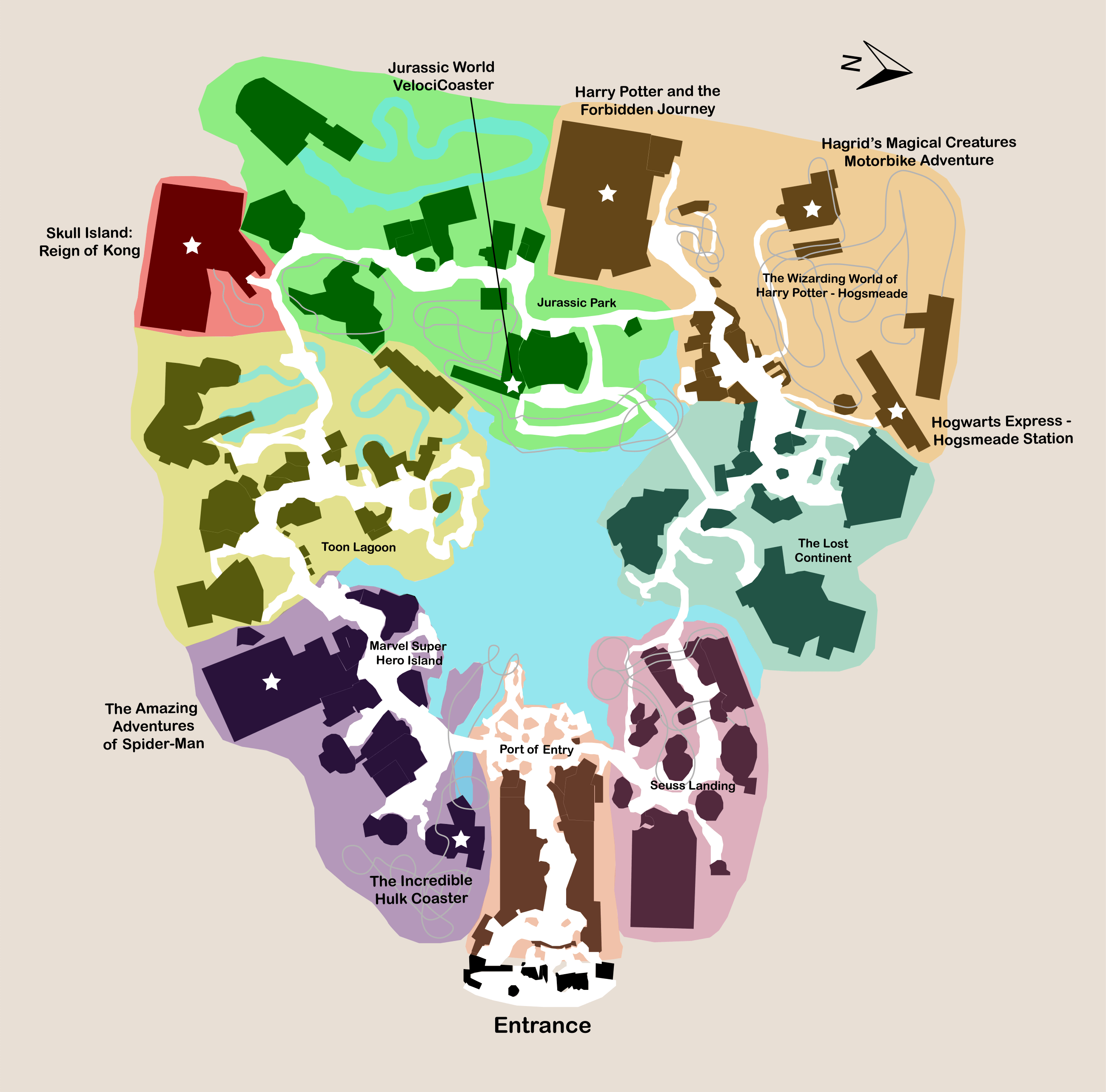 Islands of Adventure Park Map