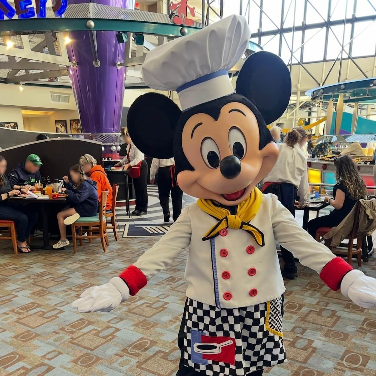 Mickey Mouse Greeting Guests at Chef Mickey's