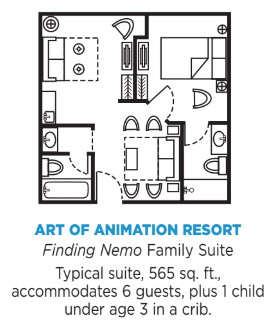 Art of Animation Family Suite Floor Plan