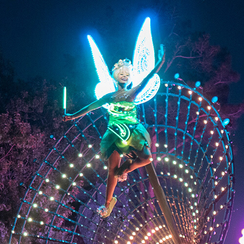 Tinker Bell on a Paint the Night Float